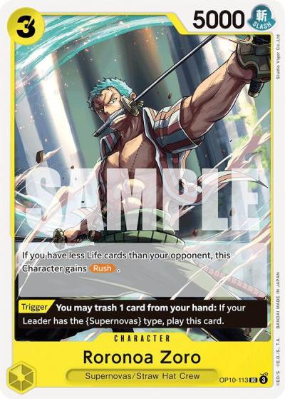 Roronoa Zoro (113) OP10-113 Royal Blood Card