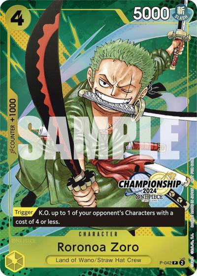 Roronoa Zoro (CS 2024 Event Pack Finalist) P-042 One Piece Promotion Cards Card