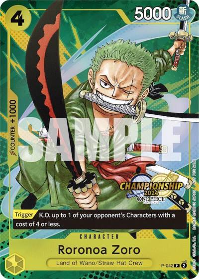 Roronoa Zoro (CS 2024 Event Pack) P-042 One Piece Promotion Cards Card