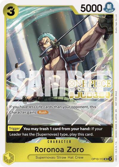 Roronoa Zoro (Judge Pack Vol. 6) OP10-113 One Piece Promotion Cards Card