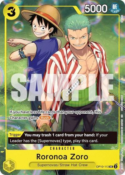Roronoa Zoro (Learn Together Deck Set - Set Sail Event) OP10-113 One Piece Promotion Cards Card