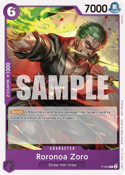 Roronoa Zoro (OP-06 Pre-Release Tournament) [Participant] P-045 One Piece Promotion Cards Card