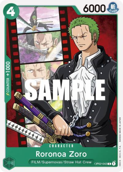 Roronoa Zoro OP02-043 Paramount War Card