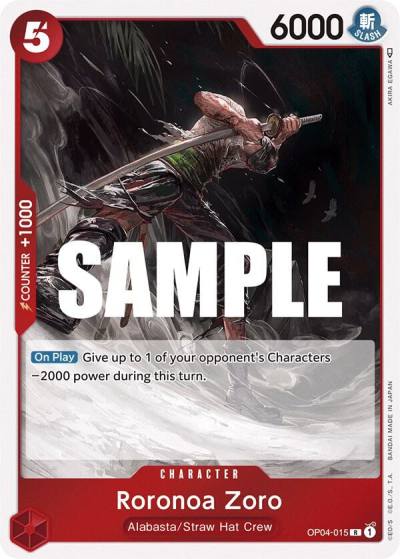 Roronoa Zoro OP04-015 Kingdoms of Intrigue Card