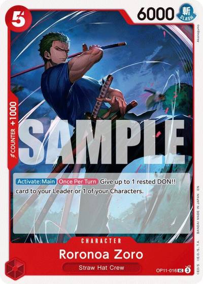 Roronoa Zoro OP11-016 A Fist of Divine Speed Card