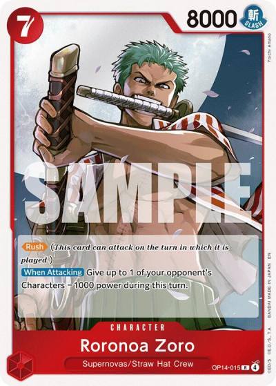 Roronoa Zoro - OP14-015 OP14-015 The Azure Sea's Seven Card