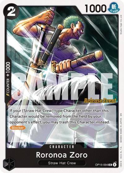 Roronoa Zoro (OP15-094) OP15-094 Adventure on Kami's Island Release Event Cards Card