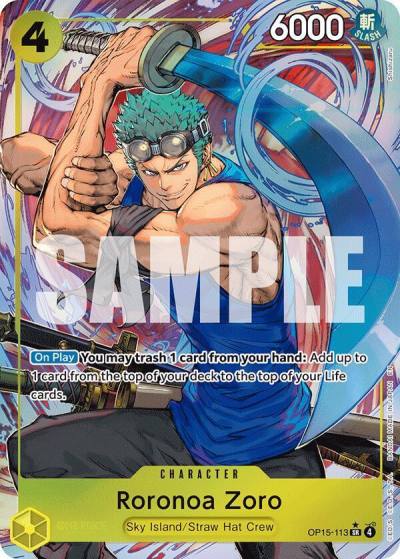 Roronoa Zoro (OP15-113) (Alternate Art) OP15-113 Adventure on Kami's Island Card