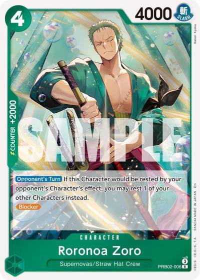 Roronoa Zoro PRB02-006 Premium Booster -The Best- Vol. 2 Card