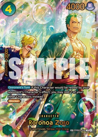 Roronoa Zoro - PRB02-006 (SP) PRB02-006 The Azure Sea's Seven Card