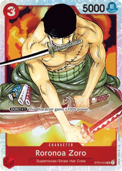 Roronoa Zoro ST01-013 Starter Deck 1: Straw Hat Crew Card