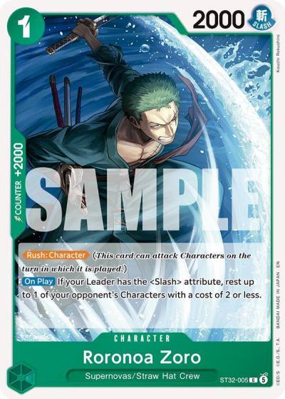 Roronoa Zoro (ST32-005) ST32-005 Starter Deck 32: GREEN Roronoa Zoro Card