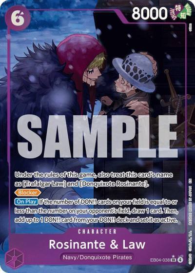 Rosinante & Law (Alternate Art) EB04-038 The Azure Sea's Seven Card