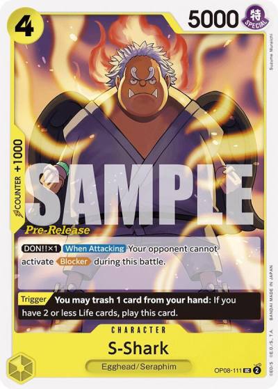 S-Shark OP08-111 Two Legends Pre-Release Cards Card
