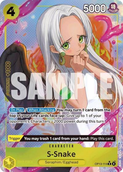 S-Snake (Alternate Art) OP13-114 Carrying On His Will Card
