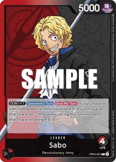 Sabo (001) OP05-001 Awakening of the New Era Card