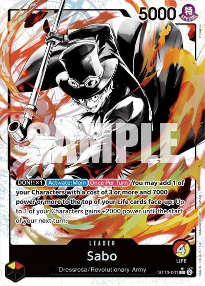 Sabo (001) (Parallel) ST13-001 Ultra Deck: The Three Brothers Card