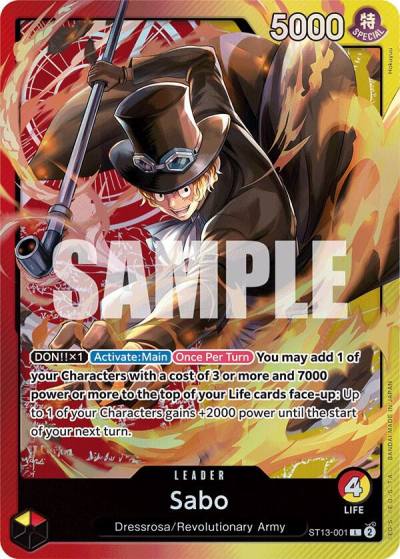 Sabo (001) ST13-001 Ultra Deck: The Three Brothers Card