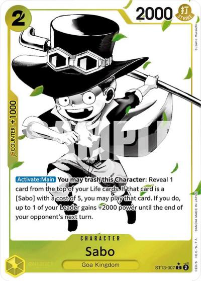 Sabo (007) (Parallel) ST13-007 Ultra Deck: The Three Brothers Card
