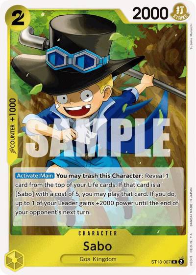 Sabo (007) ST13-007 Ultra Deck: The Three Brothers Card