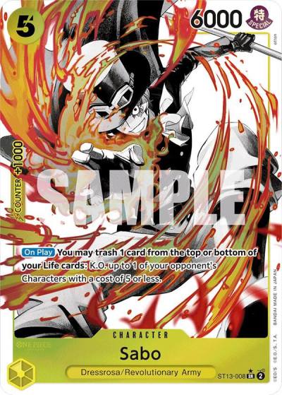 Sabo (008) (Parallel) ST13-008 Ultra Deck: The Three Brothers Card