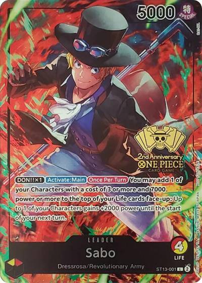 Sabo (2nd Anniversary Tournament) ST13-001 One Piece Promotion Cards Card