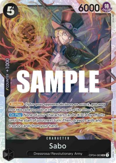 Sabo OP04-083 Kingdoms of Intrigue Card