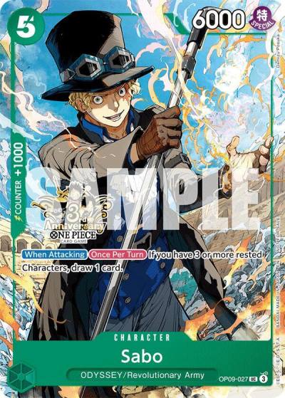Sabo - OP09-027 (3rd Anniversary Tournament 3 Brothers Pack) OP09-027 Carrying On His Will: 3rd Anniversary Tournament Cards Card