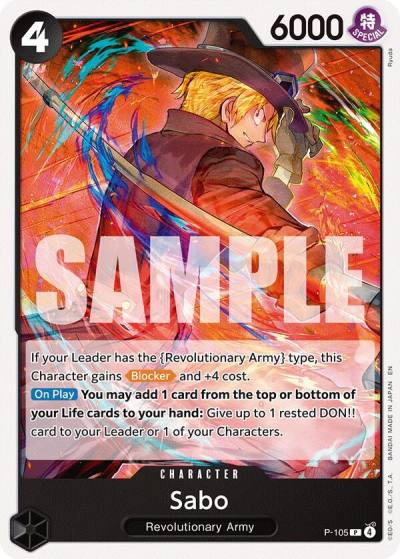 Sabo (P-105) P-105 Starter Deck 35: RED/BLACK Sabo Card