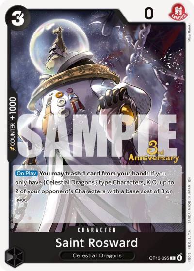 Saint Rosward OP13-095 Carrying On His Will: 3rd Anniversary Tournament Cards Card