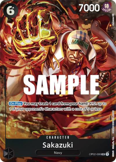 Sakazuki (Alternate Art) OP02-099 Paramount War Card