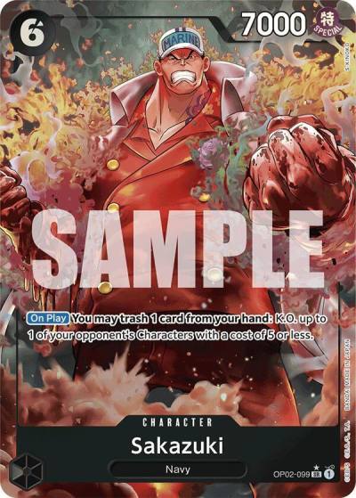 Sakazuki (Alternate Art) OP02-099 Premium Booster -The Best- Card