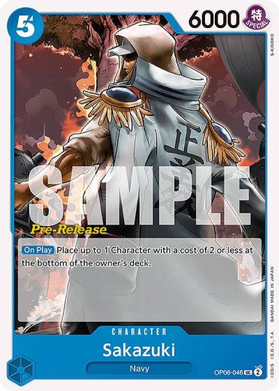 Sakazuki OP06-046 Wings of the Captain Pre-Release Cards Card