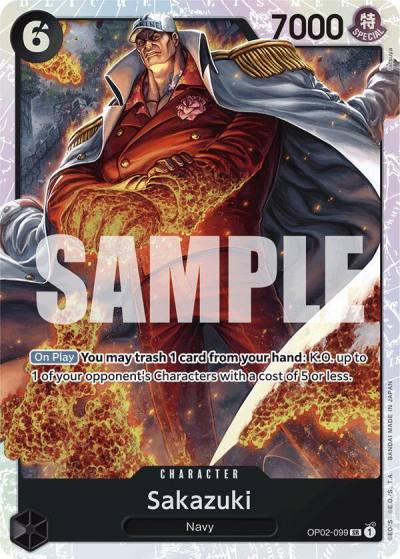 Sakazuki (Reprint) OP02-099 Premium Booster -The Best- Card