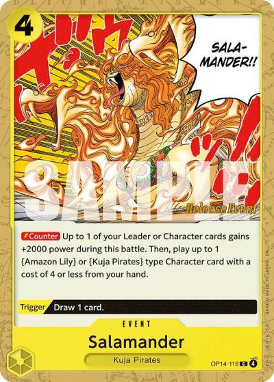 Salamander OP14-116 The Azure Sea's Seven Release Event Cards Card