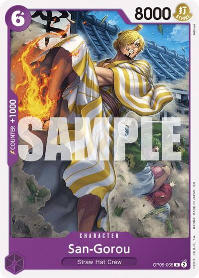 San-Gorou (Reprint) OP05-065 Starter Deck 26: PURPLE/BLACK Monkey.D.Luffy Card