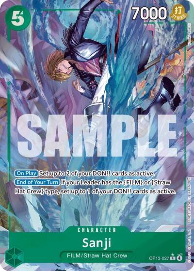 Sanji (Alternate Art) OP13-027 Carrying On His Will Card