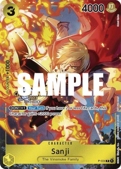 Sanji (CS 2023 Event Pack) P-034 One Piece Promotion Cards Card
