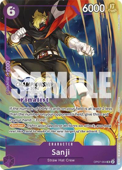 Sanji (Championship 2024 Finalist Card Set) OP07-064 One Piece Promotion Cards Card