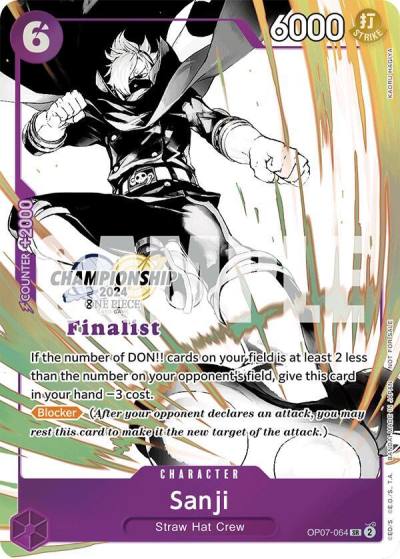 Sanji (Championship 2024 Finalist Card Set Vol. 2) OP07-064 One Piece Promotion Cards Card
