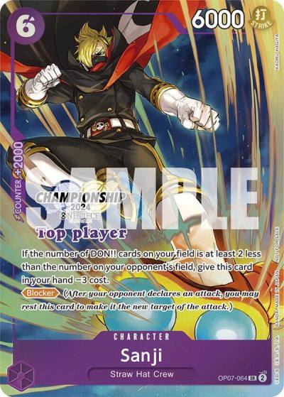 Sanji (Championship 2024 Top Player Pack) OP07-064 One Piece Promotion Cards Card