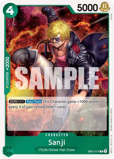 Sanji EB01-014 Extra Booster: Memorial Collection Card