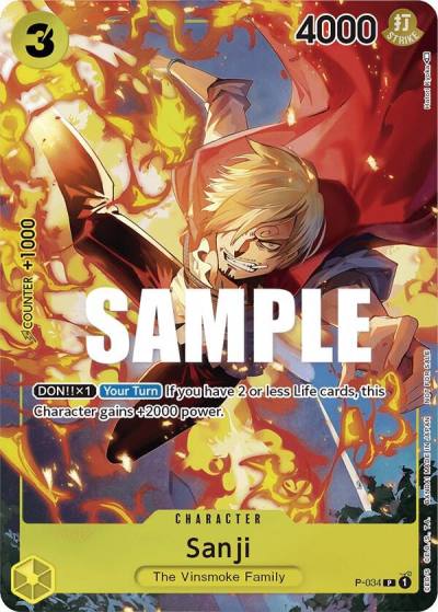 Sanji (Event Pack Vol. 2) P-034 One Piece Promotion Cards Card