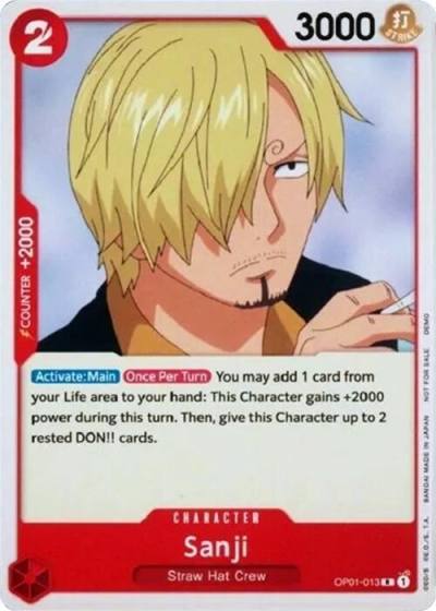 Sanji OP01-013 One Piece Demo Deck Cards Card