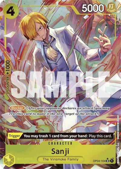 Sanji (OP04-104) (Alternate Art) OP04-104 Premium Booster -The Best- Card