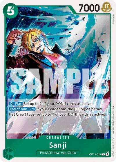 Sanji OP13-027 Carrying On His Will Card