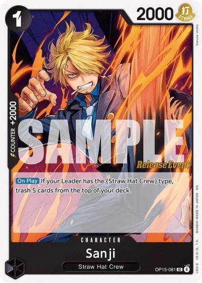 Sanji (OP15-081) OP15-081 Adventure on Kami's Island Release Event Cards Card