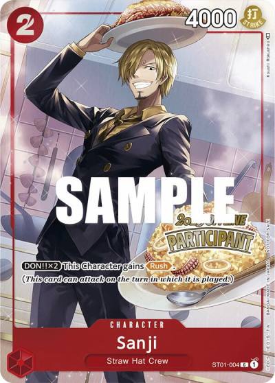 Sanji (Offline Regional 2023) [Participant] ST01-004 One Piece Promotion Cards Card