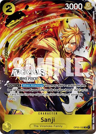 Sanji (Offline Regional 2024) [Participant] OP03-102 One Piece Promotion Cards Card