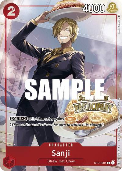 Sanji (Online Regional 2023) [Participant] ST01-004 One Piece Promotion Cards Card